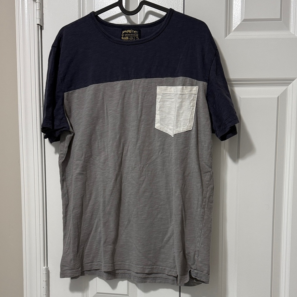 United By Blue Navy and Gray Short Sleeve Tee
